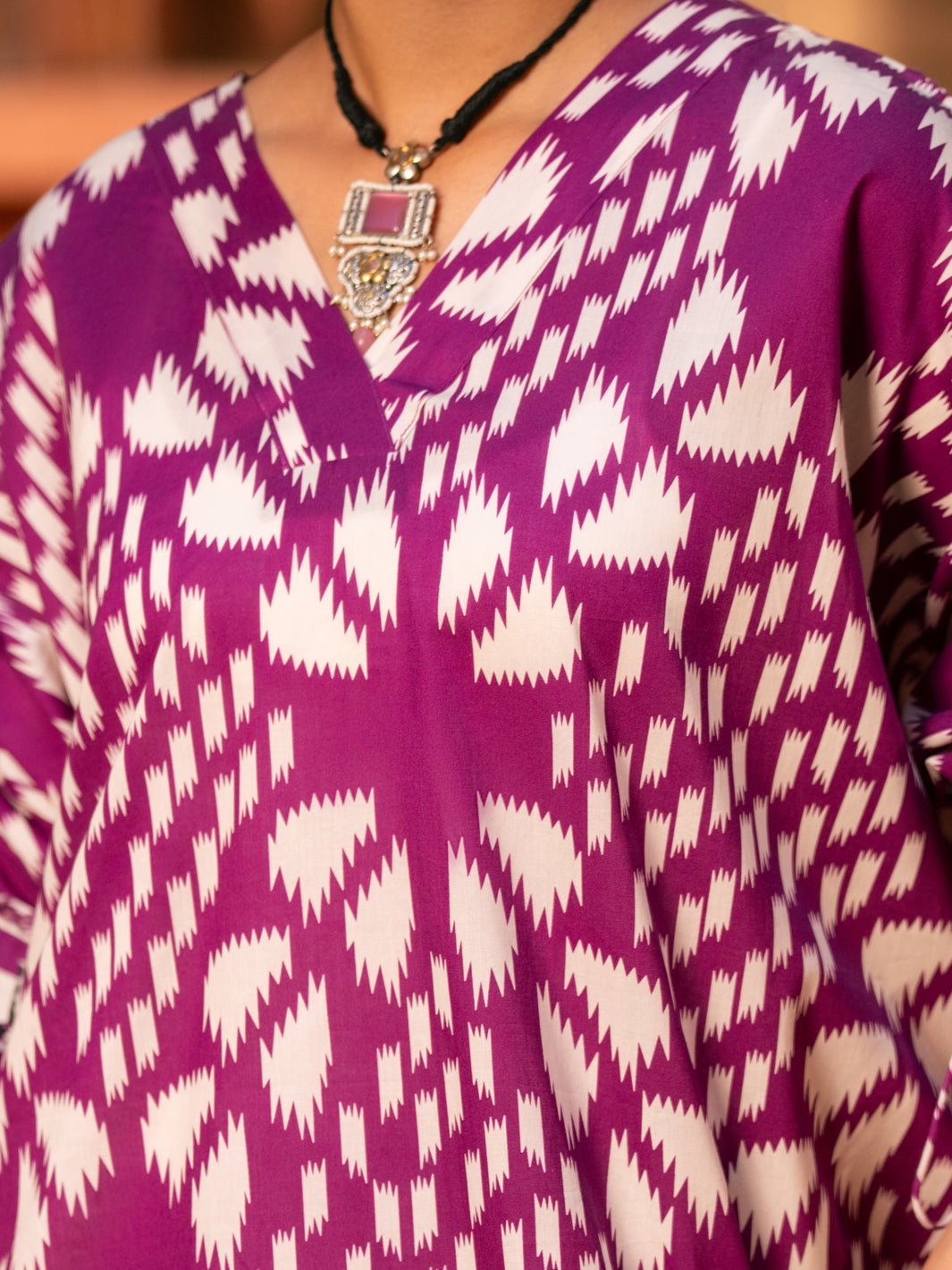 Fuchsia Cotton Kurti - AWP-SLK-1099