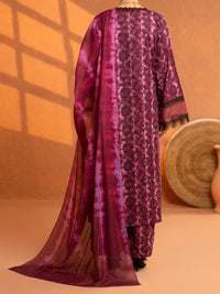 Plum Cambric 3Pc Stitched - AWP-3PS-934