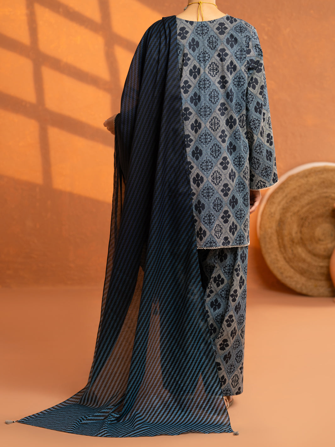 Blue Cambric Stitched 3Pc - AWP-3PS-936