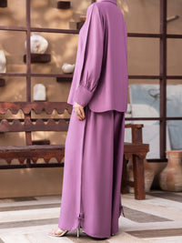 Light Purple Slub Fabric 2Pc Stitched - AWP-2PS-LKS-1070