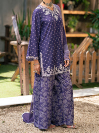Purple Silk Lawn 3Pc Stitched - AWP-3PS-959