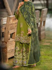 Lime Green Cotton Lawn 3Pc Stitched - AWP-3PS-956