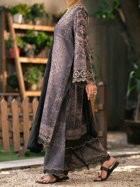 Brown Silk Lawn 3Pc Stitched - AWP-3PS-958