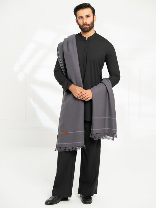 Charcoal Grey Casual Shawl - AL-SH-043