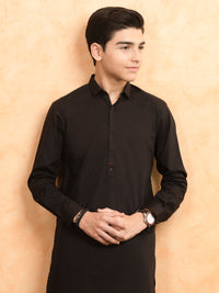 Black Cotton Kurta Trouser - ALT-KS-043