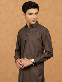 Brown Blended Kurta Trouser - ALT-KT-044