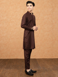 Maroon Blended Kurta Trouser - ALT-KT-045