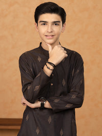 Dark Brown Blended Kurta - ALT-K-047C