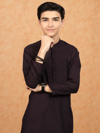 Dark Purple Blended Kurta Trouser - ALT-KT-047