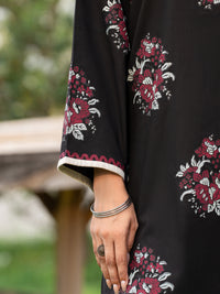 Black Cotton Cambric 3Pc Stitched - AWP-3PS-1032