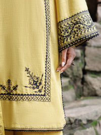 Yellow Crosshatch 3Pc Stitched - AWP-3PS-1019
