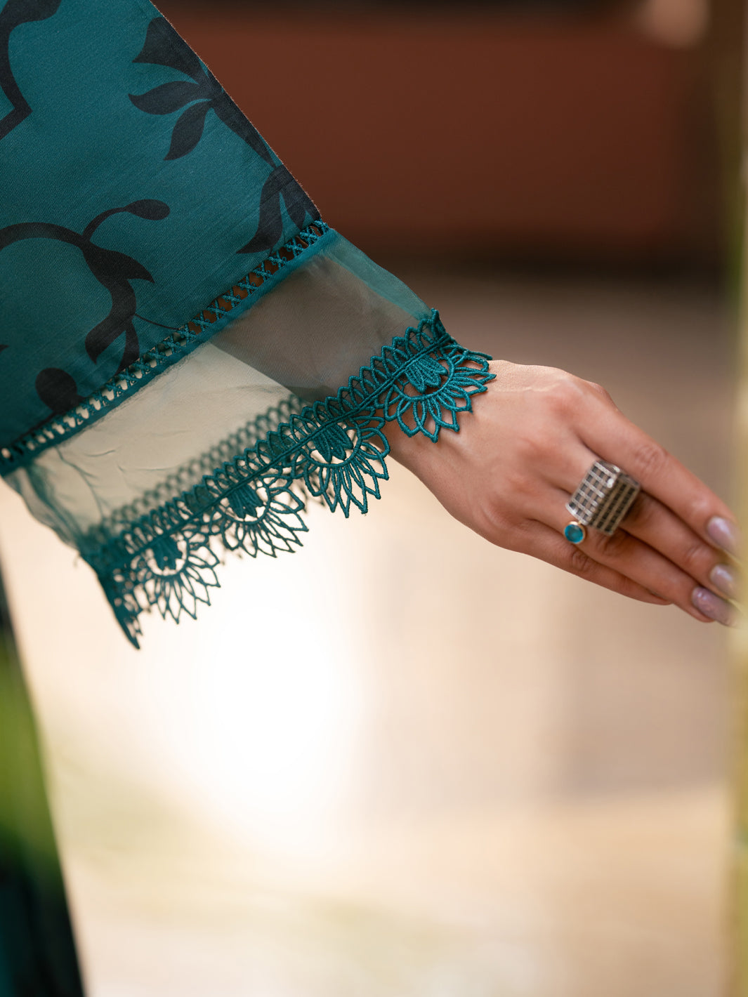 Teal Cotton 3Pc Stitched - AWP-3PS-929