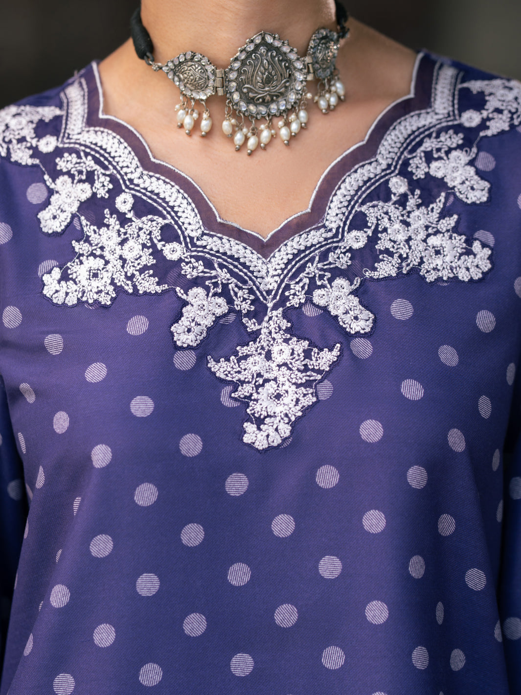 Purple Silk Lawn 3Pc Stitched - AWP-3PS-959