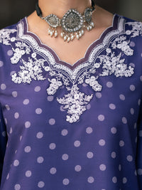 Purple Silk Lawn 3Pc Stitched - AWP-3PS-959