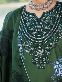 Green Cambric 3Pc Stitched - AWP-3PS-946