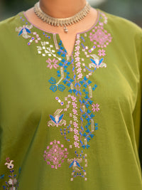 Lime Green Cotton Lawn 3Pc Stitched - AWP-3PS-956