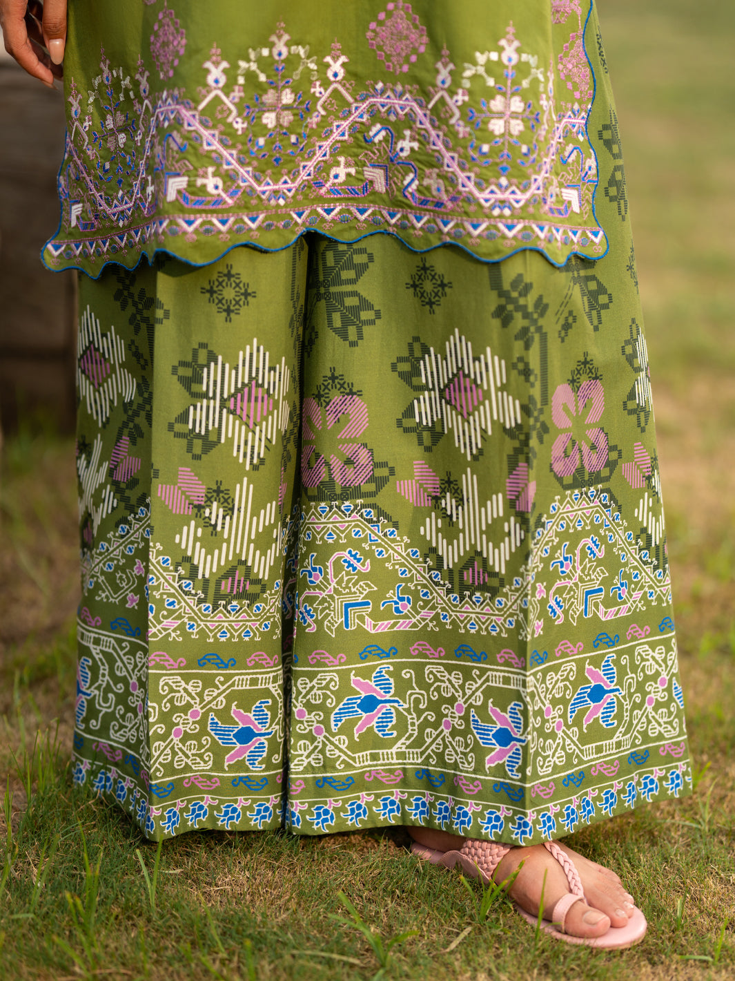 Lime Green Cotton Lawn 3Pc Stitched - AWP-3PS-956