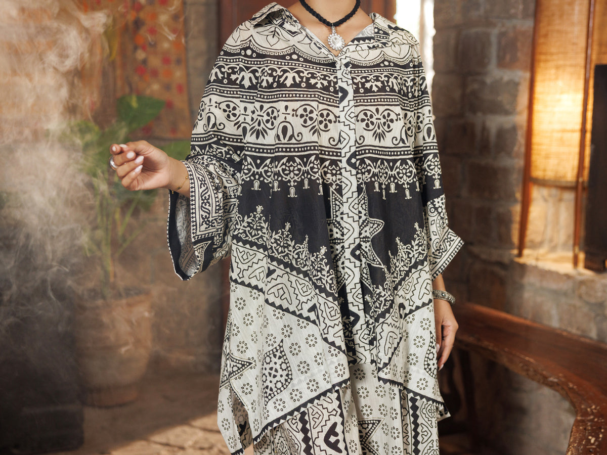 Black & White Light Khaddar 2Pc Stitched - AWP-2PS-SS-LKS-1114