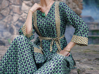 Green Cotton Co-Ord Set - AWP-2PS-SLKS-1052
