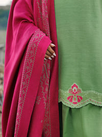 Parrot Green Cotton Slub Stitched 3Pc - AWP-3PS-970