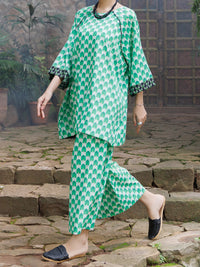 Green Cotton Co-Ord Set - AWP-2PS-SLKS-1058