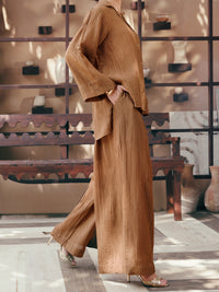 Brown Crushed 2Pc Stitched - AWP-2PS-LKS-1067