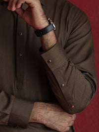 Brown Kameez Shalwar - ALWA-KS-659