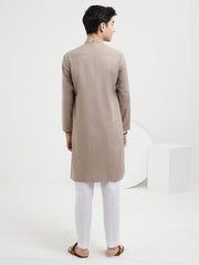 Dark Beige Blended Kurta - ALT-K-050