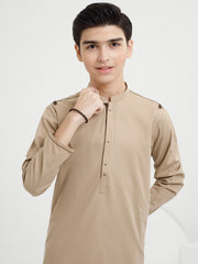 Khaki Blended Kurta - ALT-K-051