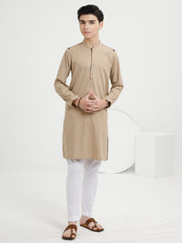 Khaki Blended Kurta - ALT-K-051