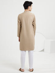 Khaki Blended Kurta - ALT-K-051