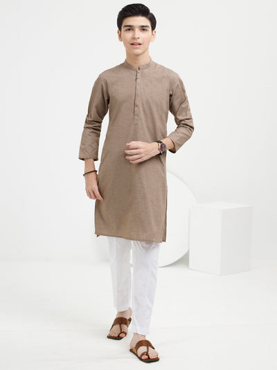 Brown Blended Kurta - ALT-K-052