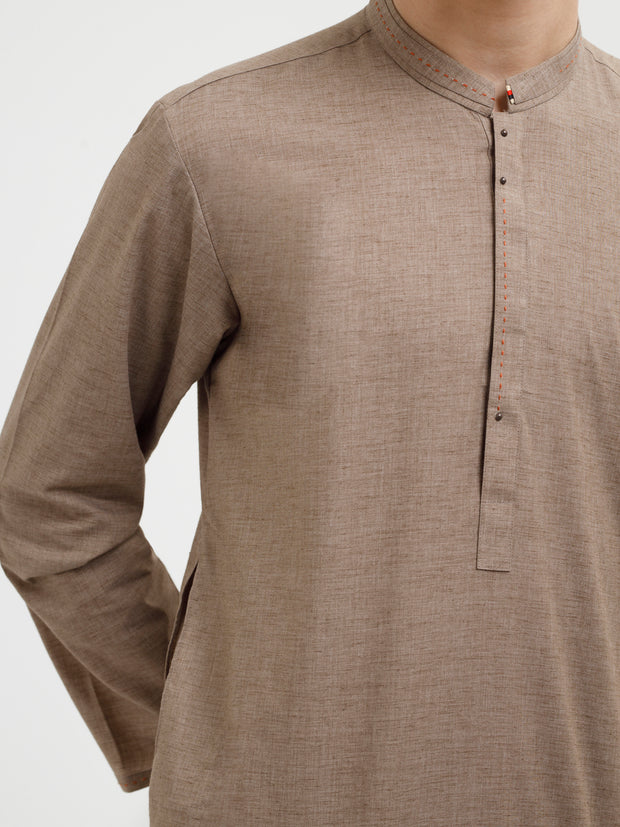 Brown Blended Kurta - ALT-K-052