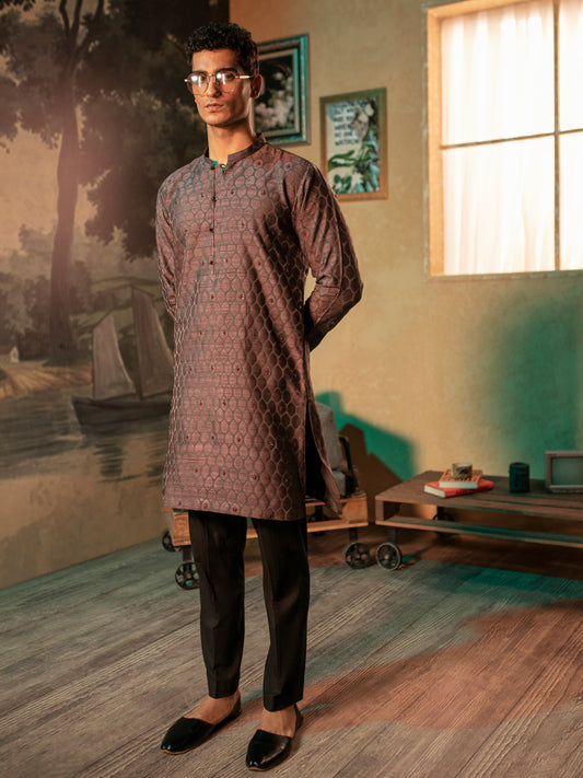 Maroon Blended Special Kurta - AL-K-SP-055