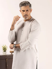 White Blended Kurta - ALCR-K-056