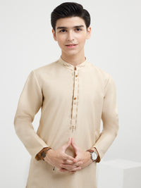 Beige Blended Kurta Trouser - ALT-KT-056