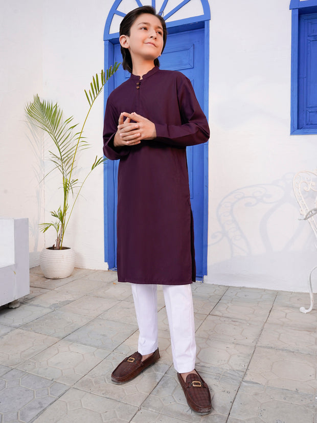 Purple Blended Kurta - ALT-K-056