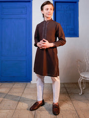 Brown Blended Kurta - ALT-K-057