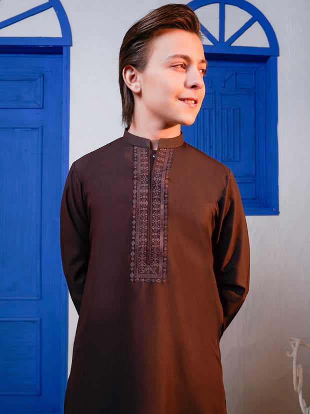 Brown Blended Kurta - ALT-K-057