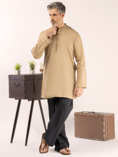 Beige Blended Kurta - ALCR-K-058