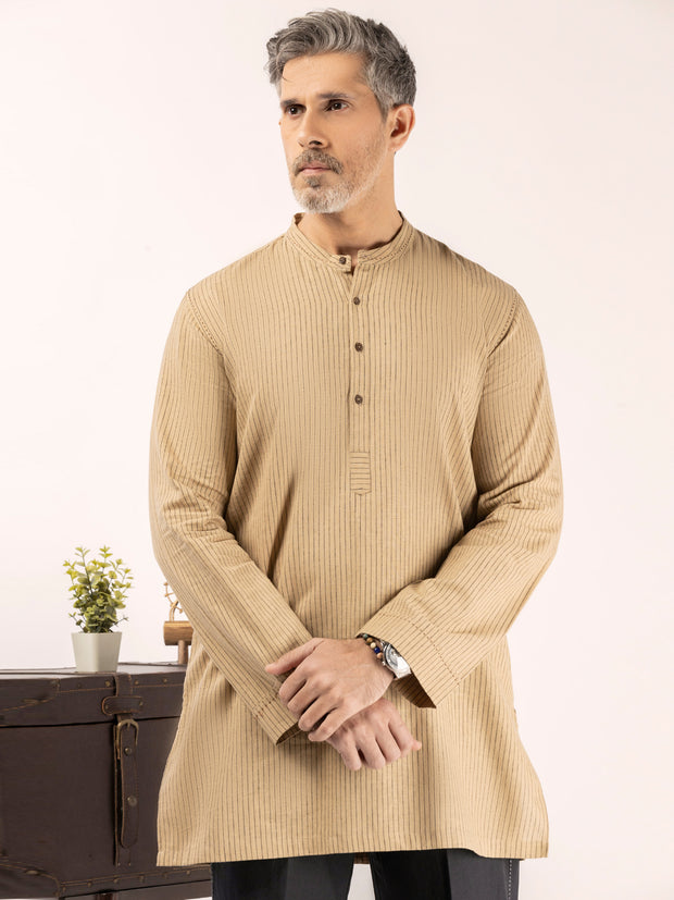 Beige Blended Kurta - ALCR-K-058