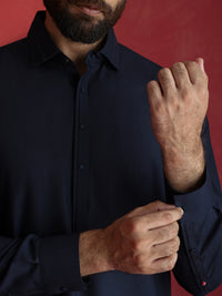 Dark Blue Kameez Shalwar - ALWA-KS-692