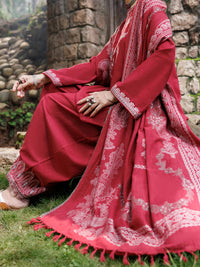 Pink Crosshatch 3Pc Stitched - AWP-3PS-1017