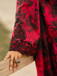 Fuchsia Cotton Cambric 3Pc Stitched - AWP-3PS-940