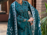 Teal Cotton 3Pc Stitched - AWP-3PS-929