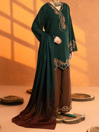 Green Cotton Dobby 3Pc Stitched - AWP-3PS-962