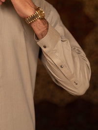 Sand Brown Kameez Shalwar - AL-KS-3440