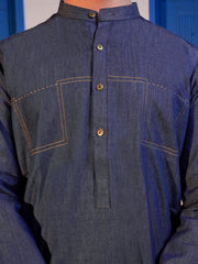 Indigo Blended Kurta Trouser - ALT-KT-067