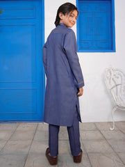 Blue Blended Kurta Trouser - ALT-KT-066