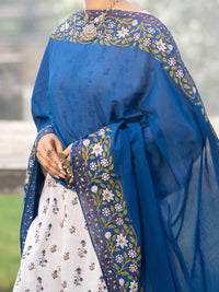 White Cotton Cambric 3Pc Stitched - AWP-3PS-1031